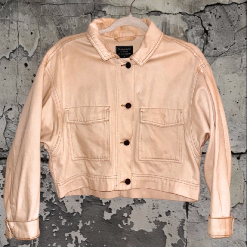 Abercrombie & Fitch Light Tan Jean Jacket